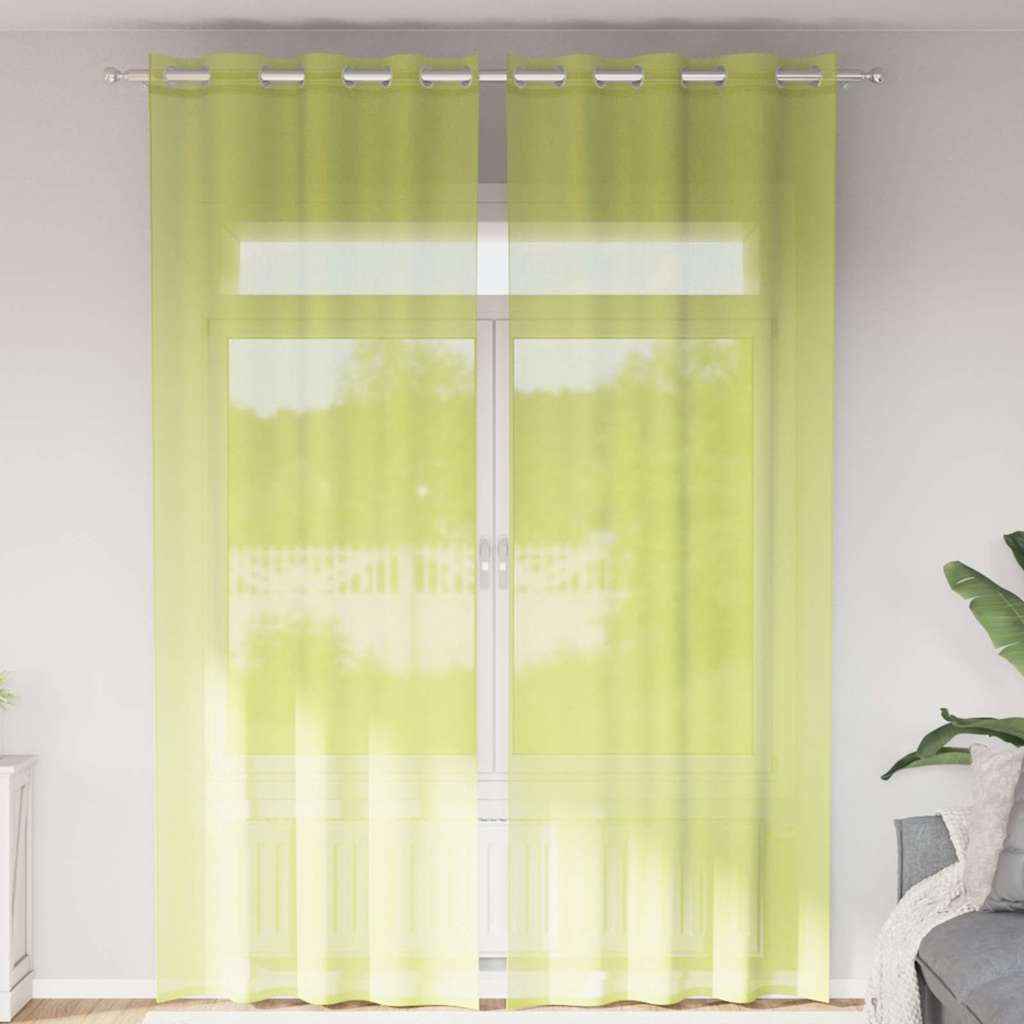 VXL8721158550743_m_en_hd_1.jpg vidaXL Voálové závesy s priechodkami 2 ks Apple Green 140x300 cm – Obrázok 1