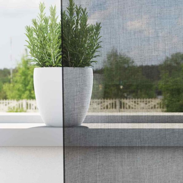 vidaXL Voálové závesy s priechodkami 2 ks Čierna 140x140 cm – Obrázok 3