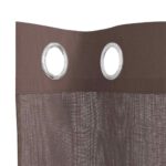 vidaXL Voálové závesy s priechodkami 2 ks Hnedá 140x225 cm – Obrázok 5