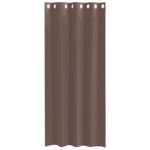 vidaXL Voálové závesy s priechodkami 2 ks Hnedá 140x245 cm – Obrázok 4