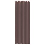 vidaXL Voálové závesy s priechodkami 2 ks Hnedá 140x260 cm – Obrázok 4
