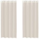 vidaXL voálové závesy s priechodkami 2 ks krémové 140x225 cm – Obrázok 2