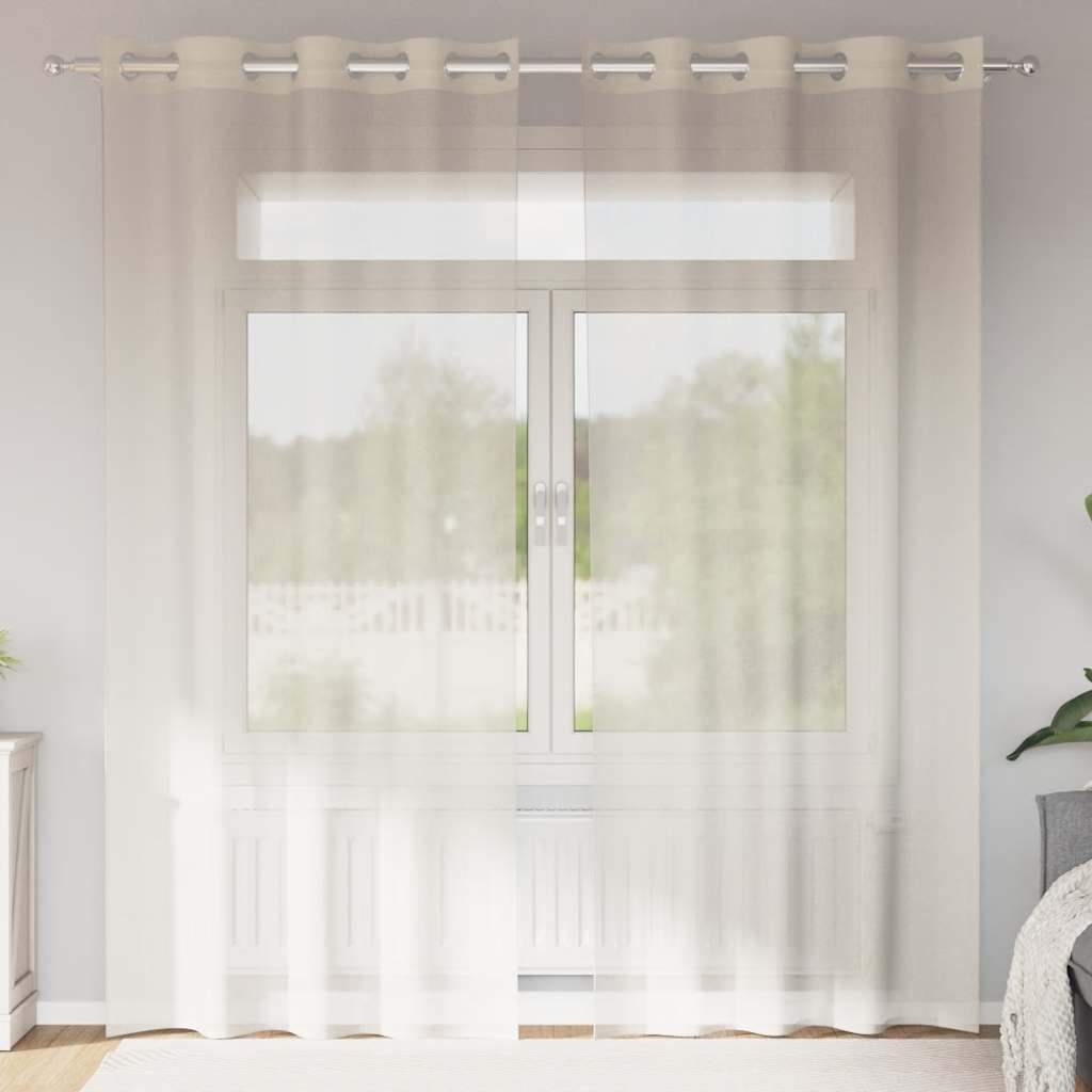 VXL8721158550897_m_en_hd_1.jpg vidaXL voálové závesy s priechodkami 2 ks krémové 140x225 cm – Obrázok 1