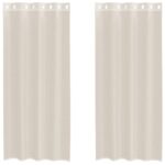 vidaXL voálové závesy s priechodkami 2 ks krémové 140x245 cm – Obrázok 2