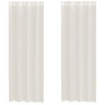 vidaXL voálové závesy s priechodkami 2 ks krémové 140x300 cm – Obrázok 2