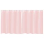 vidaXL Voálové závesy s priechodkami 2 ks svetloružové 140x140 cm – Obrázok 2