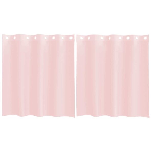 vidaXL Voálové závesy s priechodkami 2 ks svetloružové 140x140 cm – Obrázok 2