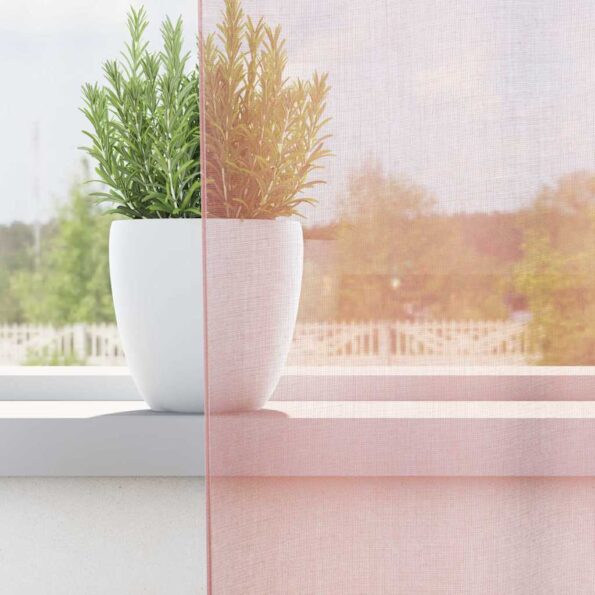 vidaXL voálové závesy s priechodkami 2 ks svetloružové 140x175 cm – Obrázok 3