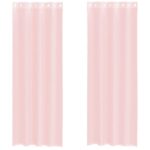vidaXL Voálové závesy s priechodkami 2 ks svetloružové 140x260 cm – Obrázok 2