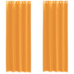 vidaXL voálové závesy s priechodkami 2 ks oranžové 140x260 cm – Obrázok 2