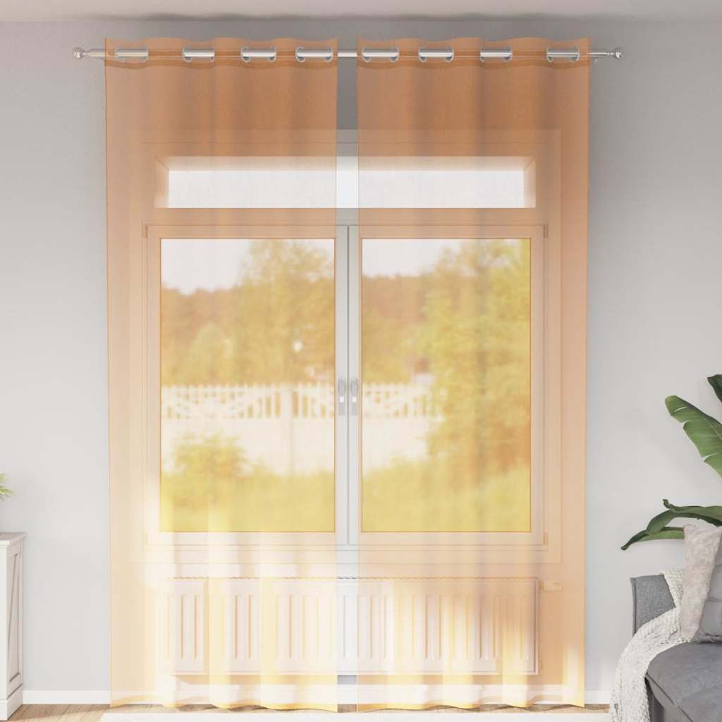 VXL8721158551092_m_en_hd_1.jpg vidaXL voálové závesy s priechodkami 2 ks oranžové 140x260 cm – Obrázok 1