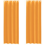 vidaXL voálové závesy s priechodkami 2 ks oranžové 140x300 cm – Obrázok 2