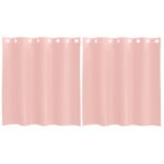vidaXL Voálové závesy s priechodkami 2 ks Ružové 140x140 cm – Obrázok 2