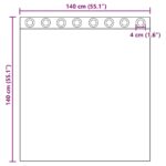 vidaXL Voálové závesy s priechodkami 2 ks Ružové 140x140 cm – Obrázok 8