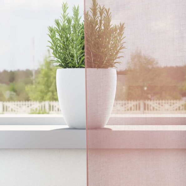 vidaXL Voálové závesy s priechodkami 2 ks Ružové 140x175 cm – Obrázok 3