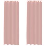 vidaXL Voálové závesy s priechodkami 2 ks Ružové 140x300 cm – Obrázok 2