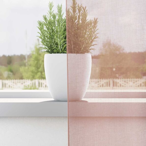 vidaXL Voálové závesy s priechodkami 2 ks Ružové 140x300 cm – Obrázok 3