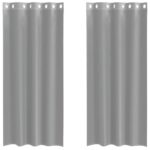vidaXL Voálové závesy s priechodkami 2 ks svetlosivé 140x245 cm – Obrázok 2
