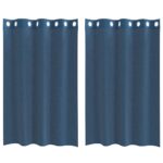 vidaXL Voile Záclony s priechodkami 2 ks Royal Blue – Obrázok 2