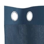 vidaXL Voile Záclony s priechodkami 2 ks Royal Blue – Obrázok 5