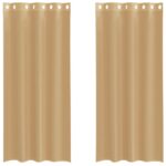 vidaXL Voálové závesy s priechodkami 2 ks Pies – Obrázok 2