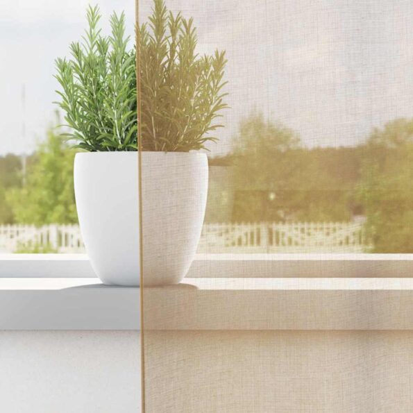 vidaXL Voálové závesy s priechodkami 2 ks Pies – Obrázok 3