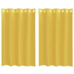 vidaXL Voálové závesy s priechodkami 2 ks Žlté – Obrázok 2