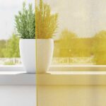 vidaXL Voálové závesy s priechodkami 2 ks Žlté – Obrázok 3