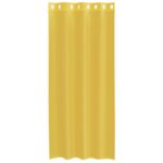 vidaXL Voálové závesy s priechodkami 2 ks Žlté – Obrázok 4