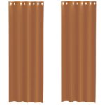 vidaXL Voálové závesy s priechodkami, 2 ks, tehlové – Obrázok 2