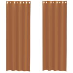 vidaXL Voálové závesy s priechodkami, 2 ks, tehlové – Obrázok 2
