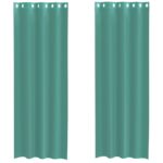 vidaXL Voálové závesy s priechodkami, 2 ks, tyrksyové – Obrázok 2