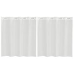 vidaXL Voálové závesy s priechodkami, 2 ks, biele – Obrázok 2