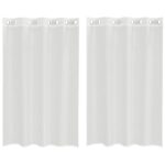 vidaXL Voálové závesy s priechodkami, 2 ks, biele – Obrázok 2