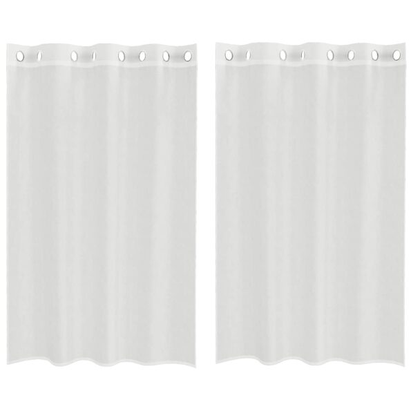 vidaXL Voálové závesy s priechodkami, 2 ks, biele – Obrázok 2