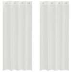 vidaXL Voálové závesy s priechodkami, 2 ks, biele – Obrázok 2