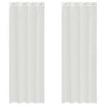 vidaXL Voálové závesy s priechodkami, 2 ks, biele – Obrázok 2