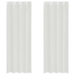 vidaXL Voálové závesy s priechodkami, 2 ks, biele – Obrázok 2