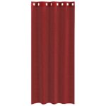vidaXL Voálové závesy s priechodkami, 2 ks, vínovo červené – Obrázok 4
