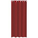 vidaXL Voálové závesy s priechodkami, 2 ks, vínovo červené – Obrázok 4