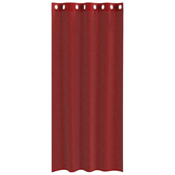 vidaXL Voálové závesy s priechodkami, 2 ks, vínovo červené – Obrázok 4