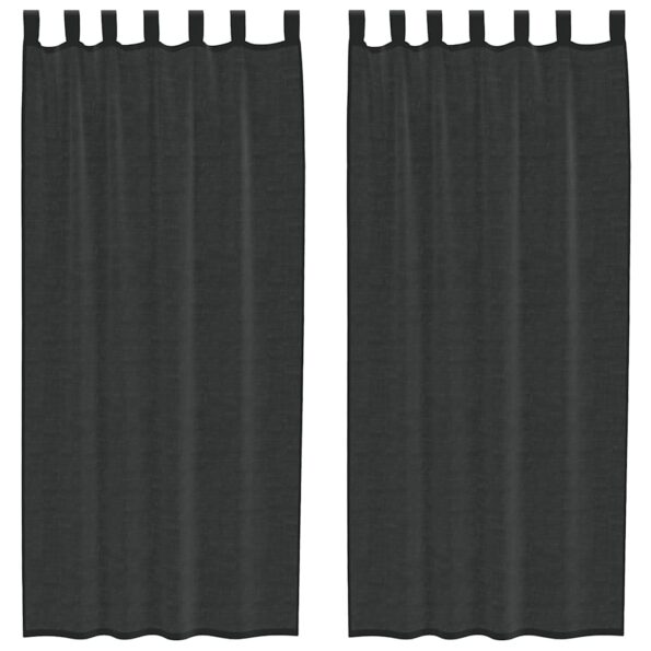 VXL8721158551849_a_en_hd_1.jpg vidaXL Voile záclony s vreckami na tyče, 2 ks, čierne – Obrázok 2