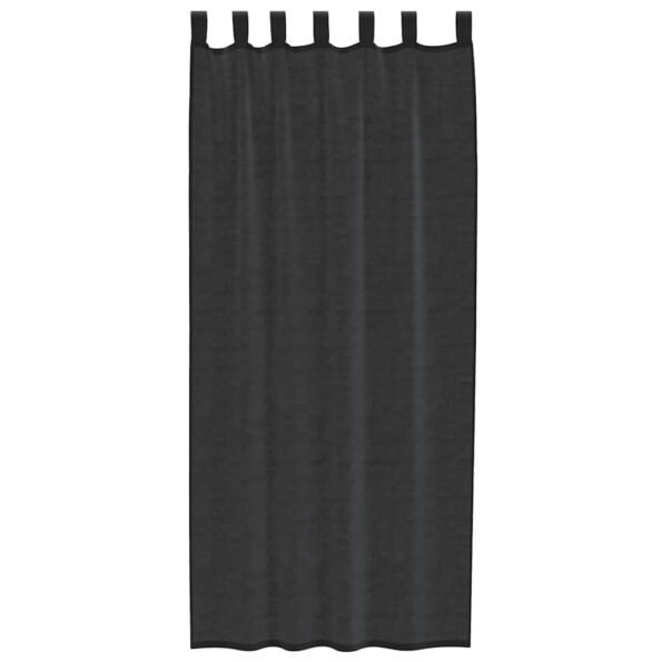 VXL8721158551849_g_en_hd_2.jpg vidaXL Voile záclony s vreckami na tyče, 2 ks, čierne – Obrázok 4