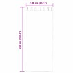 vidaXL Voile záclony s vreckami na tyče, 2 ks, čierne – Obrázok 8