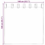 vidaXL Voile záclony s vreckami na tyče, 2 ks, hnedé – Obrázok 8