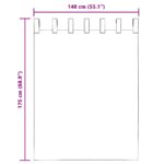 vidaXL Voile záclony s vreckami na tyče, 2 ks, hnedé – Obrázok 8