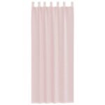 vidaXL Voile záclony s vreckami na tyče, 2 ks, svetloružové – Obrázok 4