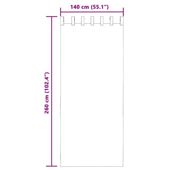 vidaXL Voile záclony s vreckami na tyče, 2 ks, svetloružové – Obrázok 8
