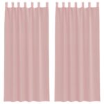 vidaXL Voile záclony s vreckami na tyče, 2 ks, ružové – Obrázok 2