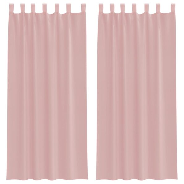 VXL8721158552143_a_en_hd_1.jpg vidaXL Voile záclony s vreckami na tyče, 2 ks, ružové – Obrázok 2